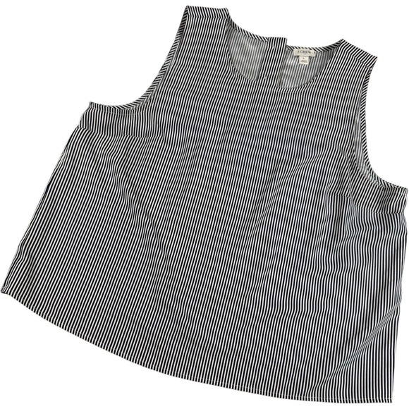 J.CREW Tops - J.Crew Women's Sleeveless Striped Shell Blouse With Back Button Size L